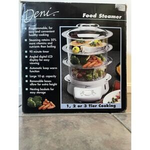 Food Steamer Model #7500 Never Used White Deni